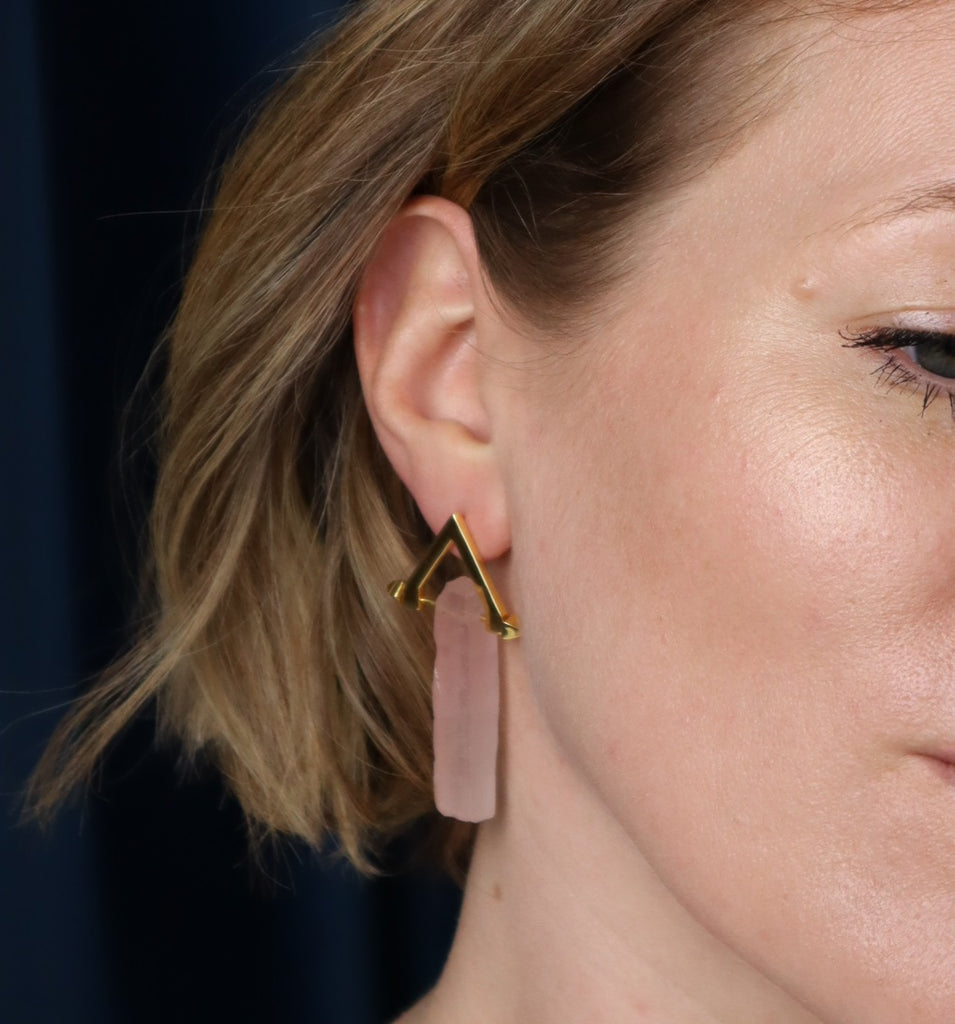 Be You, Long Gemstones for Earrings - Rose Quartz