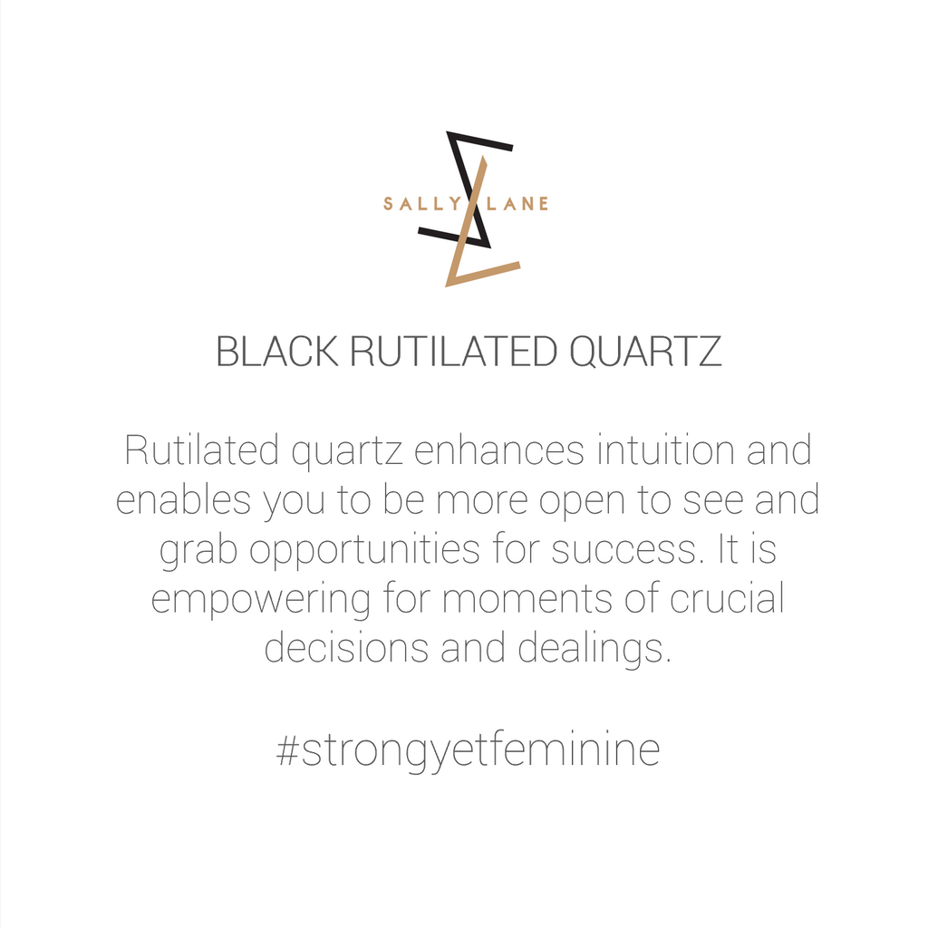 Be You, Gemstone ONLY for Ring - Black Rutilated Quartz