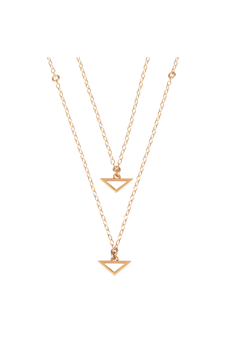 Double Trouble, Gold Multi-Layered Necklace