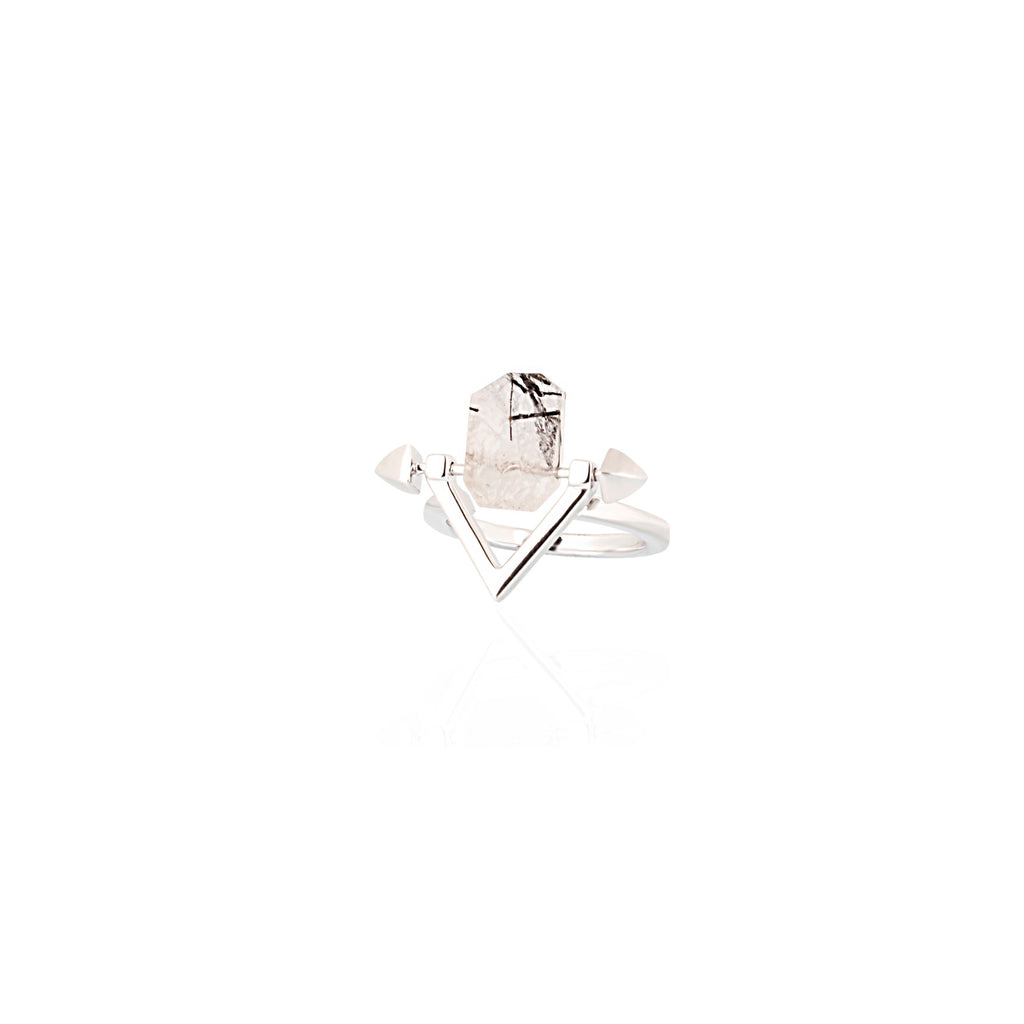 Be You, Gemstone ONLY for Ring - Black Rutilated Quartz