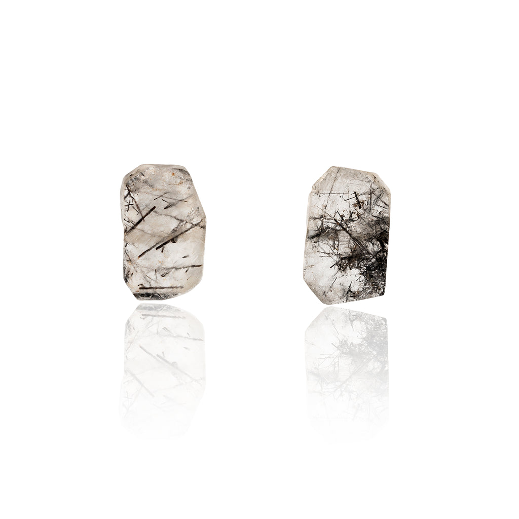 Be You, Short Gemstones for Earrings - Black Rutilated Quartz