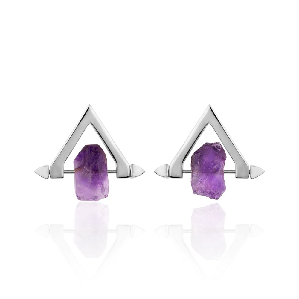 Be You, Short Gemstones for Earrings - Amethyst