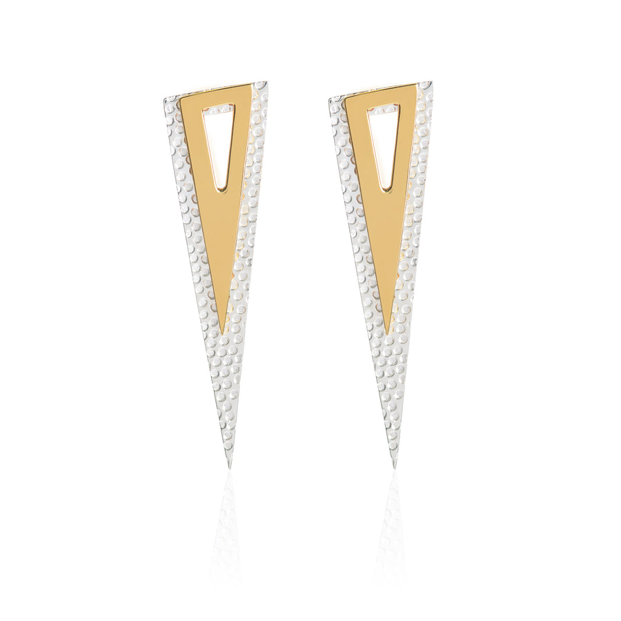 Who Says We Can't Change? Spike Earrings (5 in 1), Gold and Silver