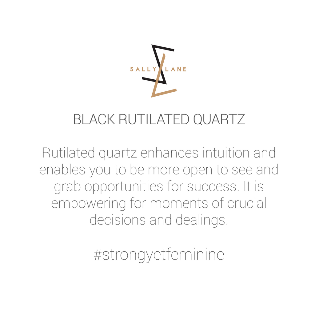 Be You, Short Gemstones for Earrings - Black Rutilated Quartz