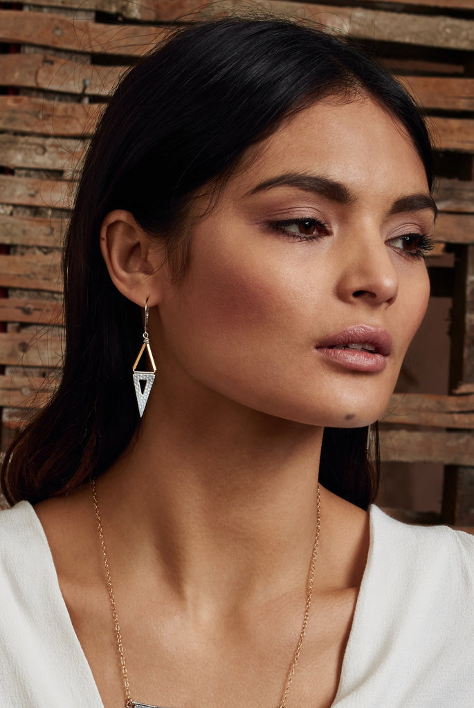 Carry Me, Silver and Gold Earrings