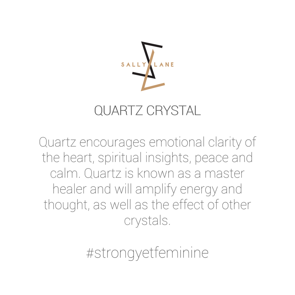 Be You, Long Gemstones for Earrings - Crystal Quartz