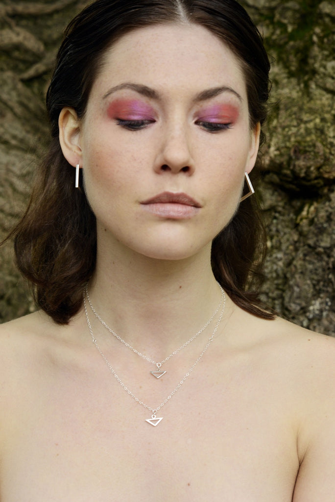 Double Trouble, Silver Multi-Layered Necklace
