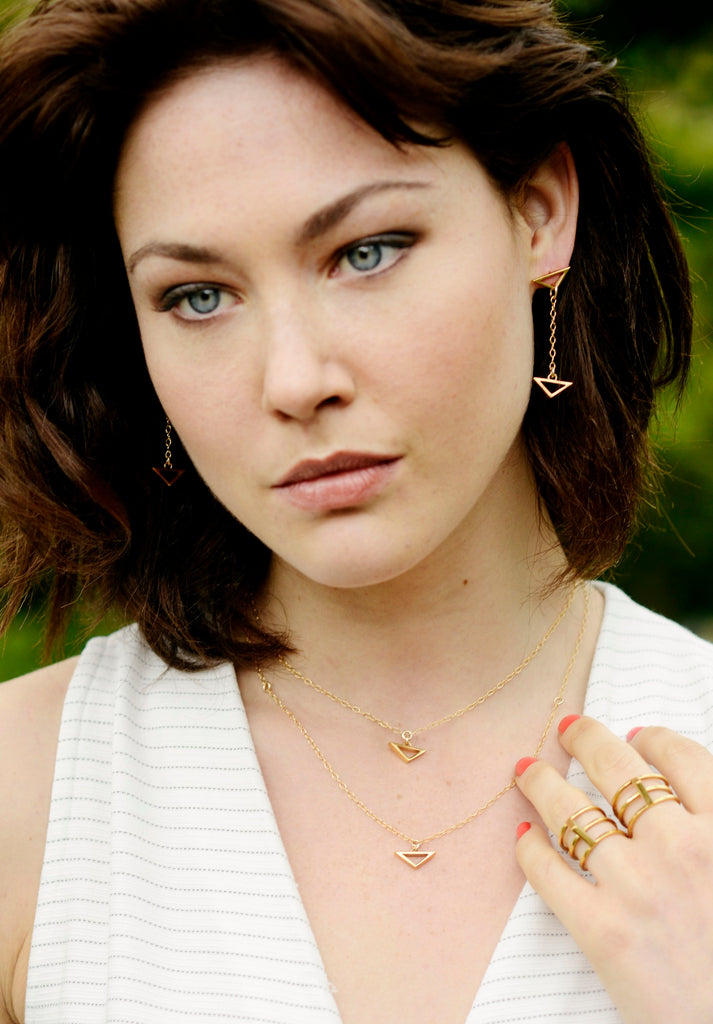 Double Trouble, Gold Multi-Layered Necklace