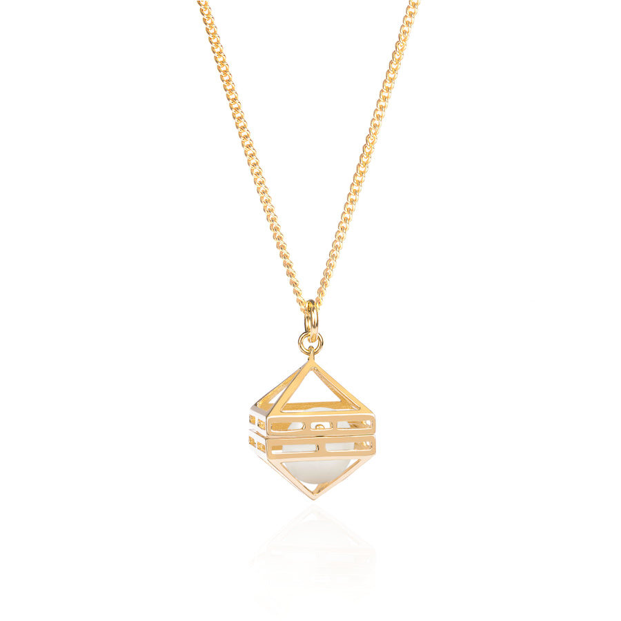 Beauty Within Pendant with Freshwater Pearl, Gold