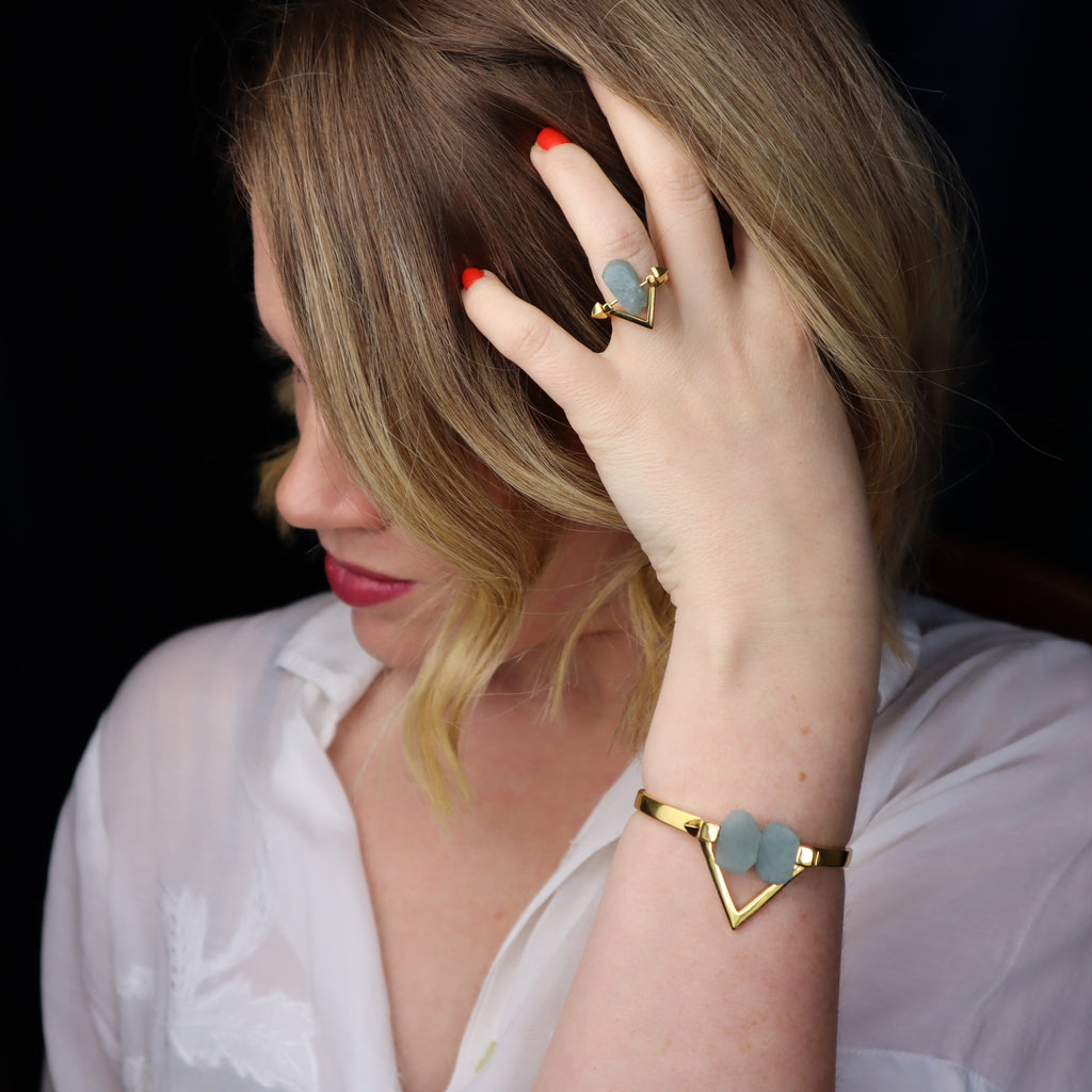 Be You, Gemstones ONLY for Cuff - Aquamarine