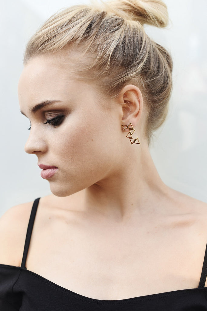 Ladder of Life, Gold Earrings