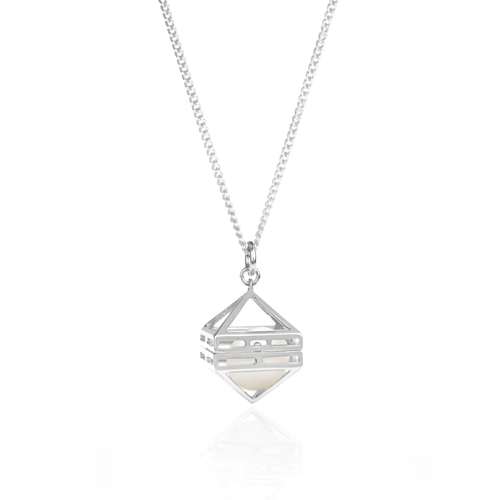 Beauty Within Pendant with Freshwater Pearl, Silver
